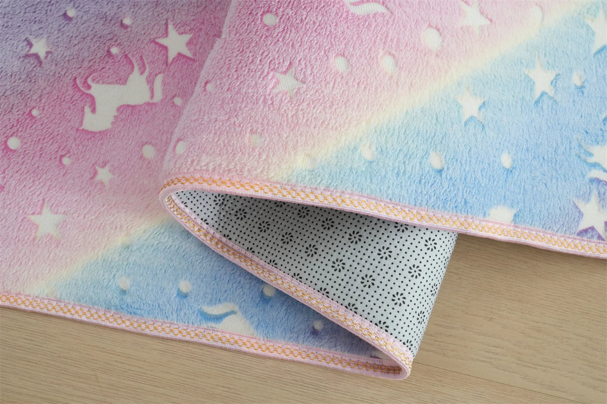 Starry Glow Unicorn Rug