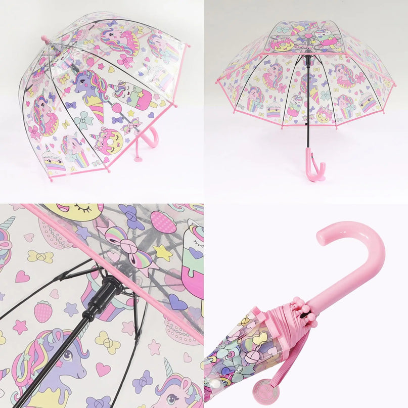 Kawaii Clear Unicorn Umbrella
