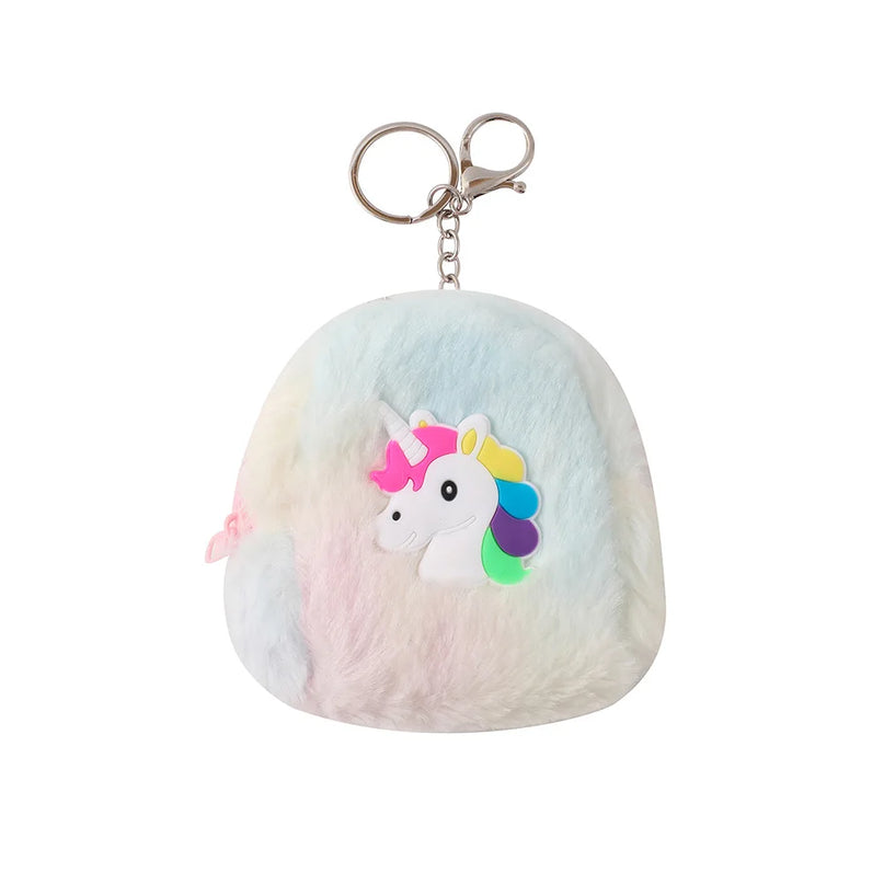 Pastel Plush Backpack Purse