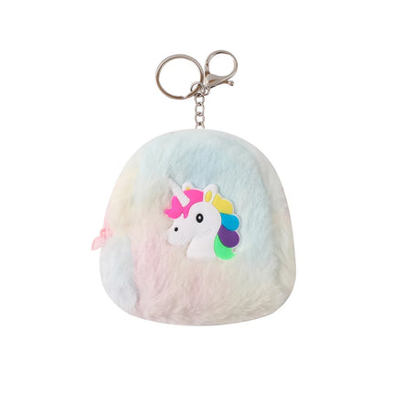 Pastel Plush Backpack Purse