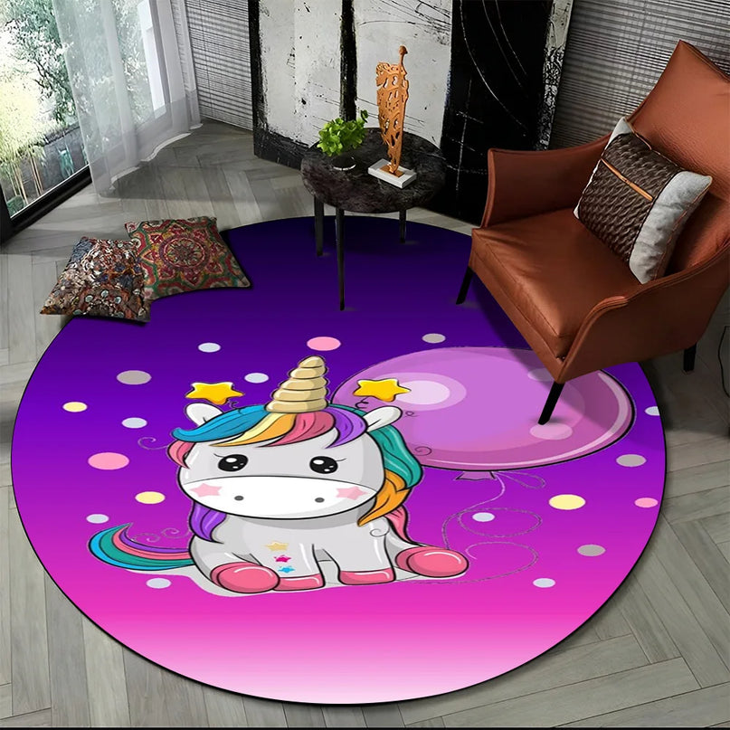Purple Balloon Unicorn Rug