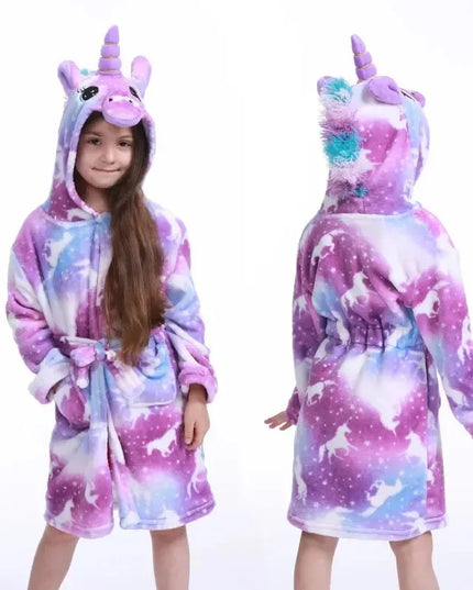 Purple Galaxy Unicorn Nighttime Robe