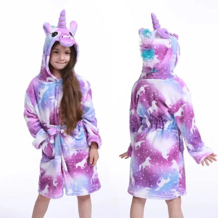 Purple Galaxy Unicorn Nighttime Robe