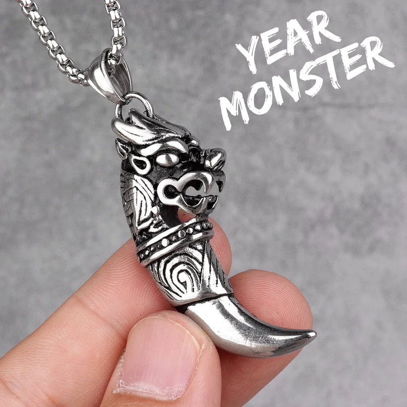 Gothic Unicorn Skull Necklace