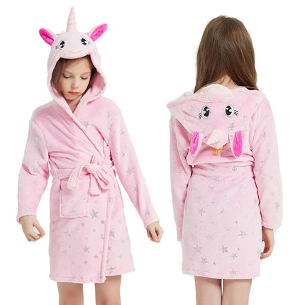 Starry Pink Unicorn Sleepover Robe