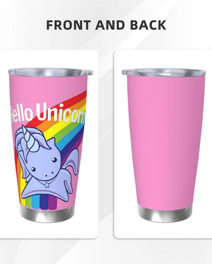 Pink Winged Unicorn Tumbler
