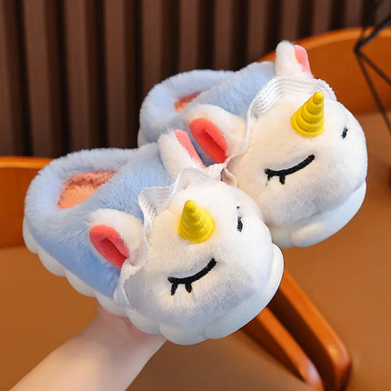 Dreamy Blue Unicorn Slippers