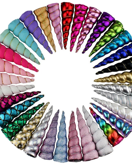 10 Silver Metallic Unicorn Horns
