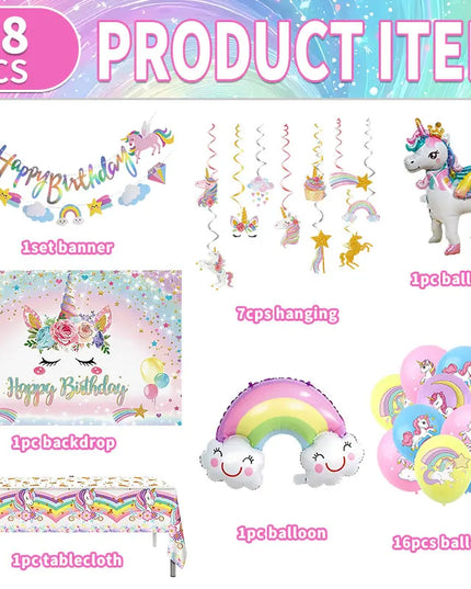 Small 7 inch unicorn plates stacked next to the paper cups