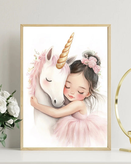 Pink Unicorn Wall Art for Girls