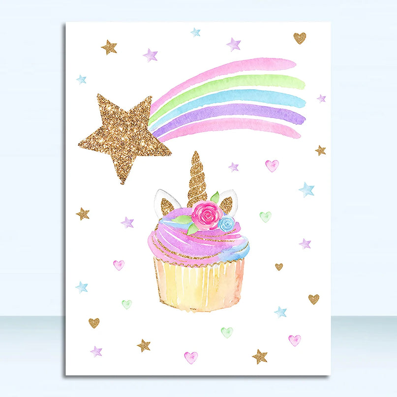 Nordic Unicorn Wall Art Print