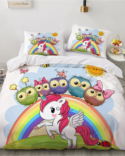 Owl Friends Unicorn Bedding