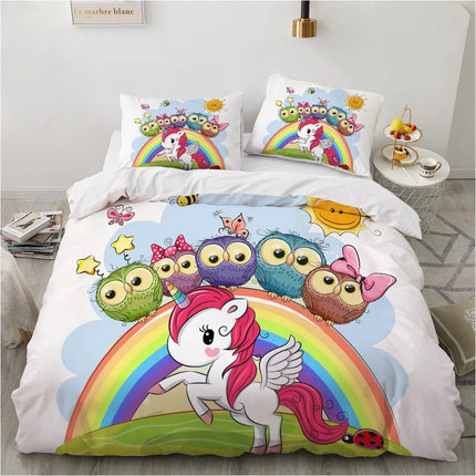 Owl Friends Unicorn Bedding
