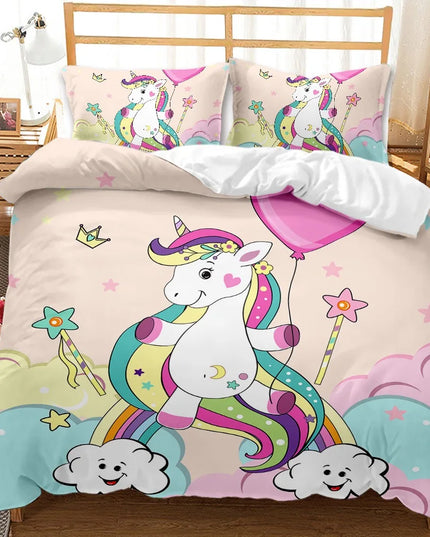 Purple Silhouette Unicorn Bedding