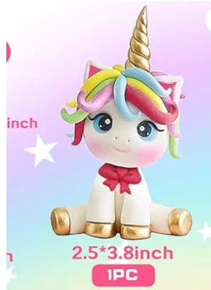 Kawaii Unicorn Smash Cake Topper