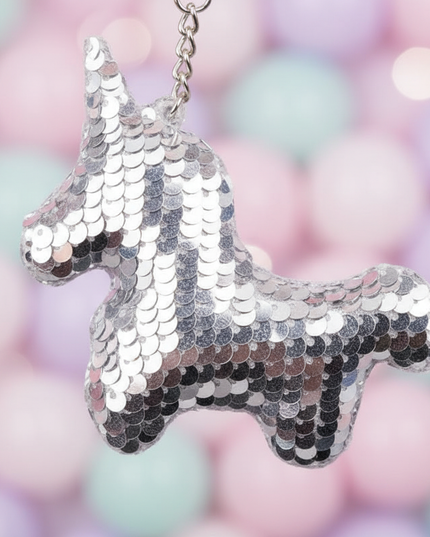 acrylic unicorn keychain - detail
