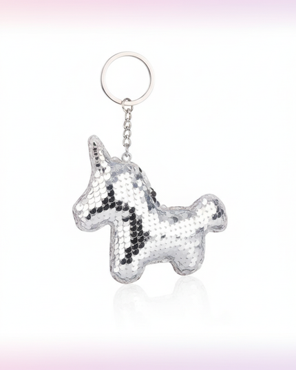 acrylic unicorn keychain - white-bg