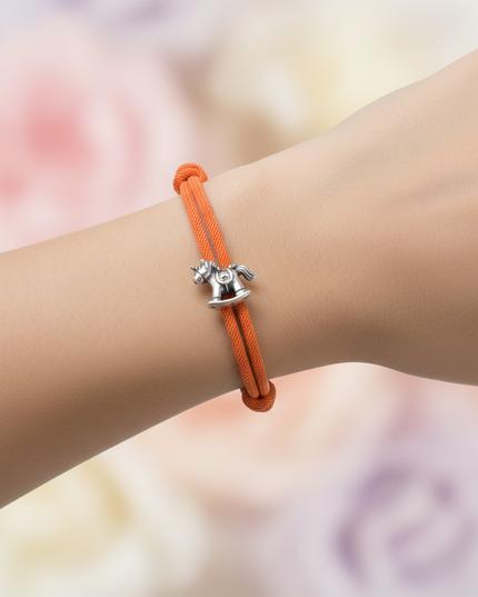 adjustable unicorn bracelet - in-use