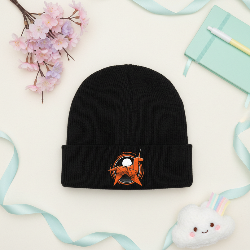 adult unicorn beanie - flat-lay