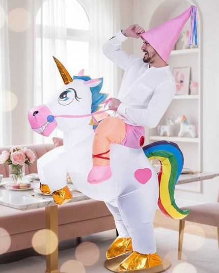 adult unicorn inflatable costume - lifestyle
