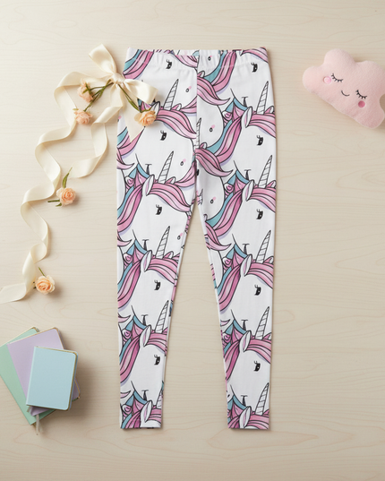adult unicorn leggings - flat-lay