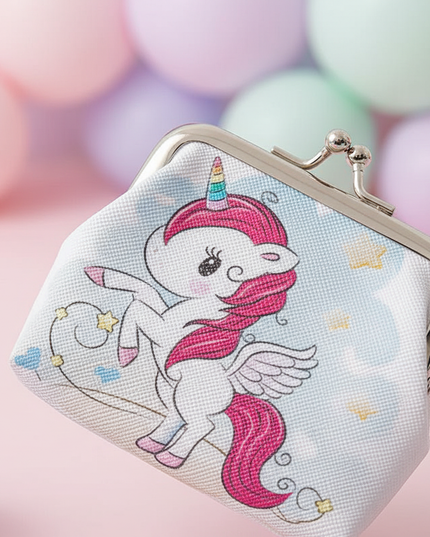 adult unicorn purse - detail