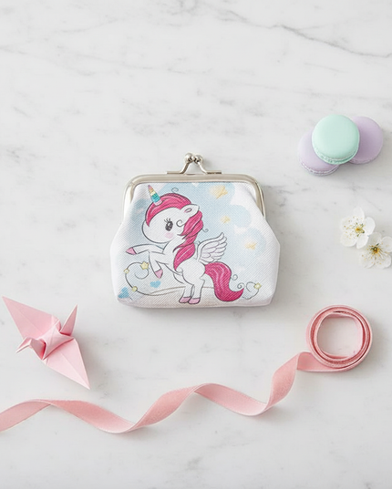 adult unicorn purse - flat-lay