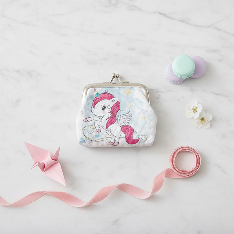 adult unicorn purse - flat-lay