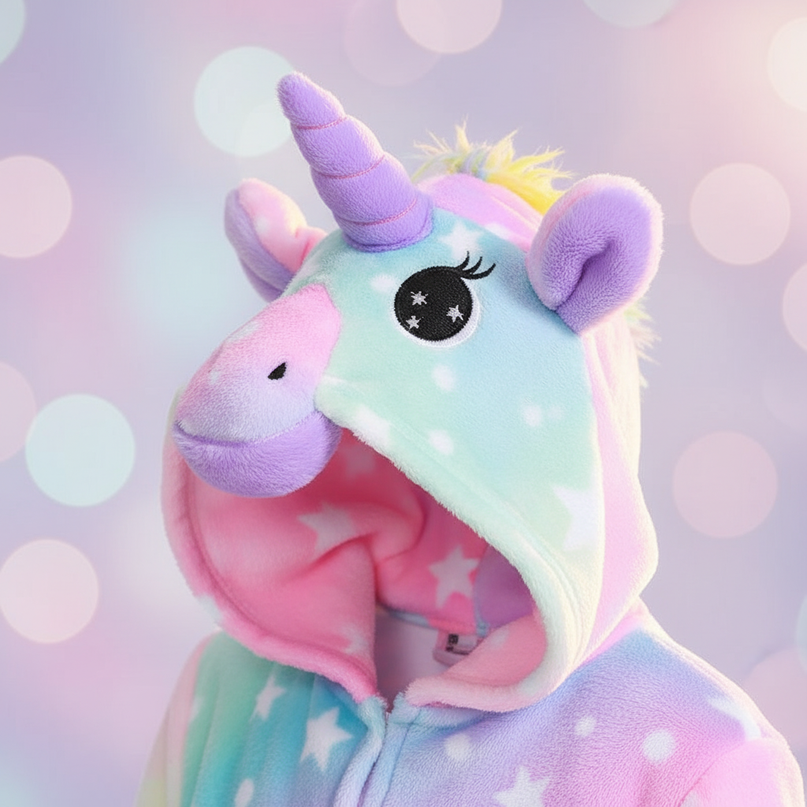 adult unicorn robe - detail