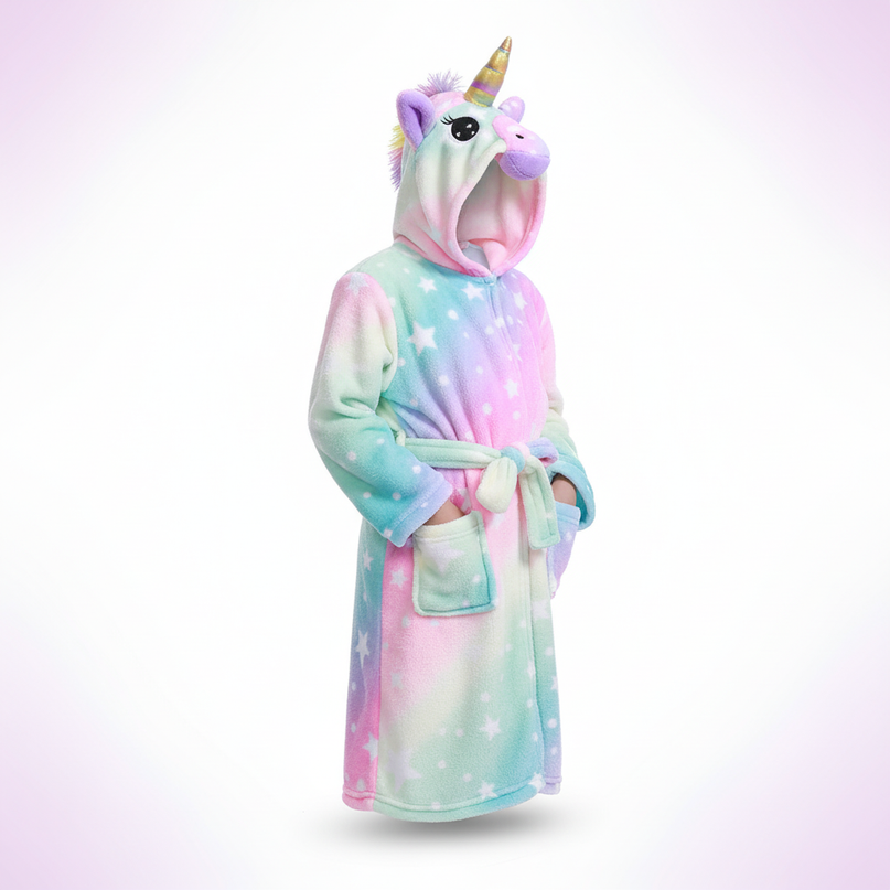 adult unicorn robe - white-bg