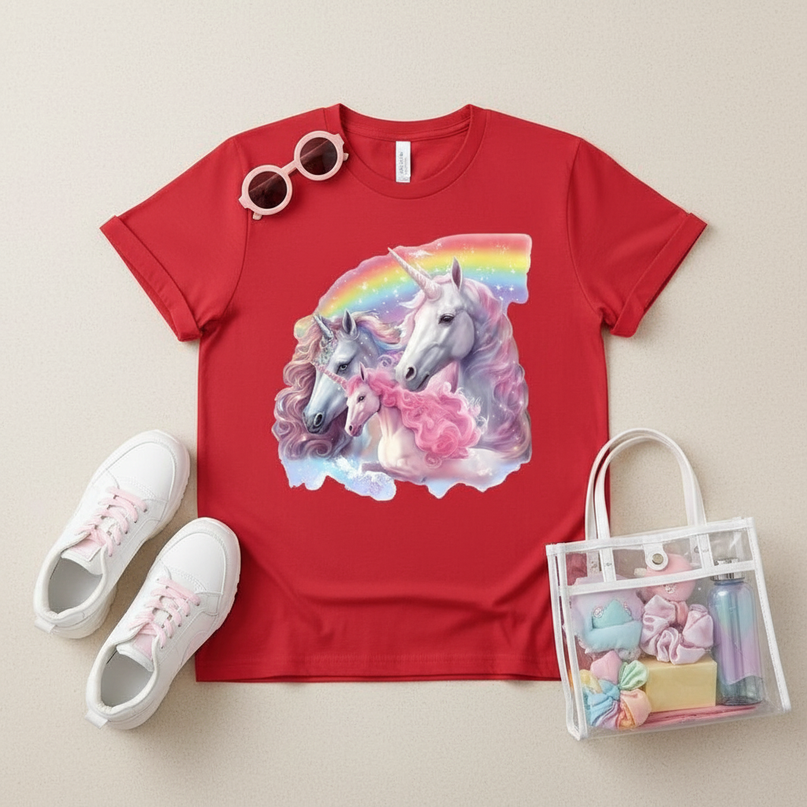 adult unicorn shirt - flat-lay