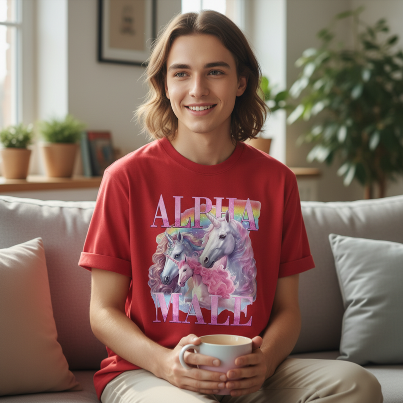 adult unicorn shirt - lifestyle
