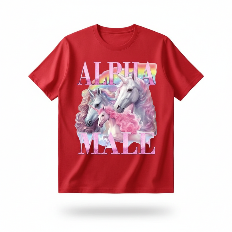 adult unicorn shirt - white-bg