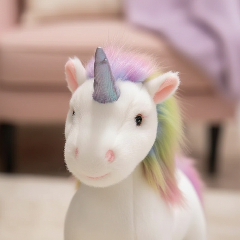 airbrush plush unicorn - detail
