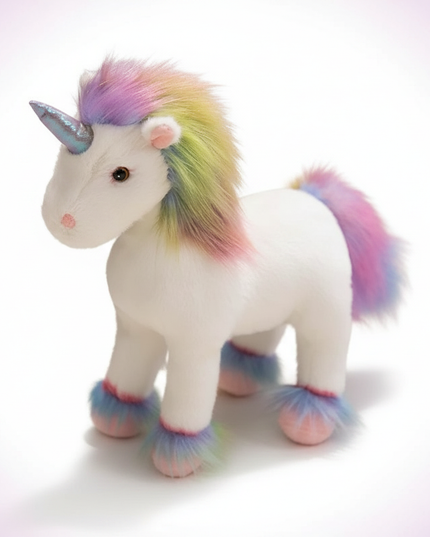 airbrush plush unicorn - white-bg