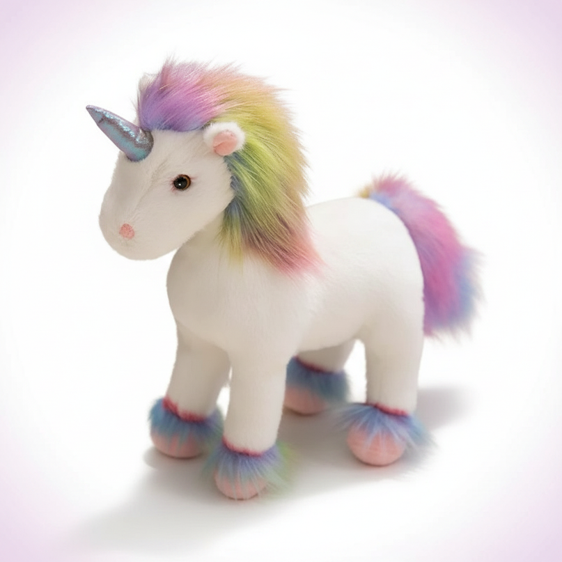 airbrush plush unicorn - white-bg