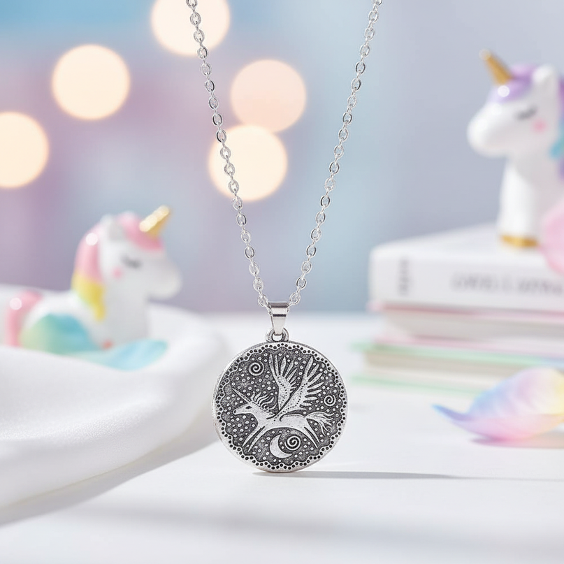 alicorn necklace - lifestyle