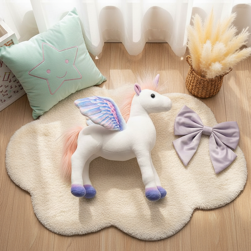 alicorn stuffed animal - flat-lay