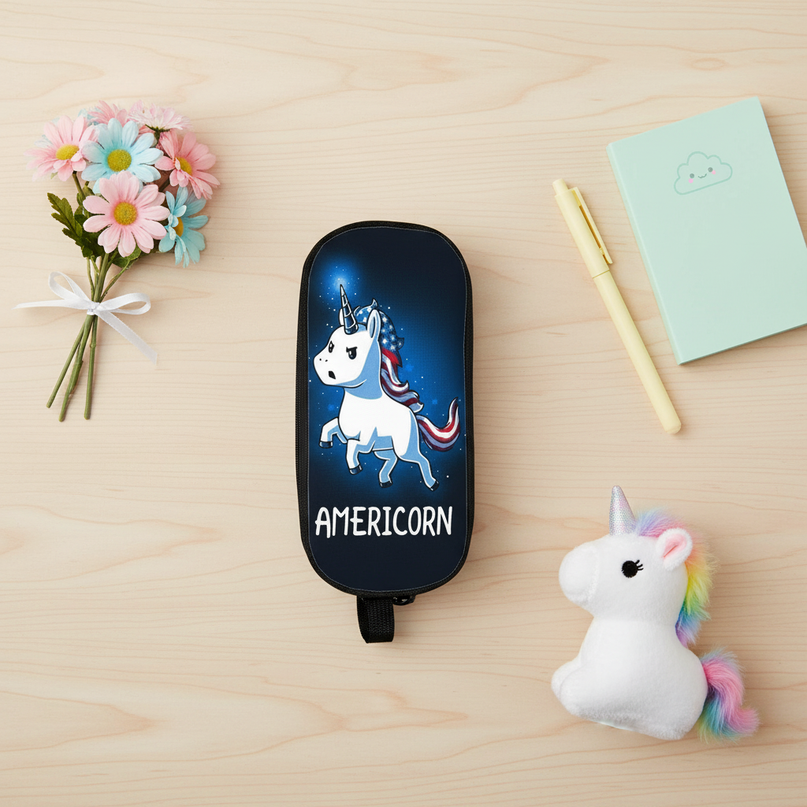 americorn pencil case - flat-lay