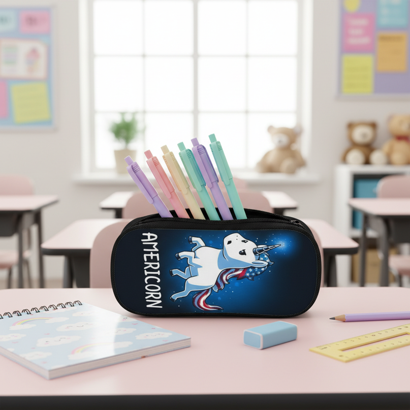 americorn pencil case - lifestyle