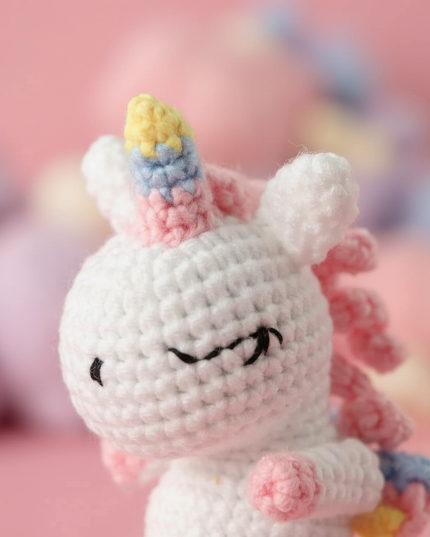 amigurumi unicorn plush - detail