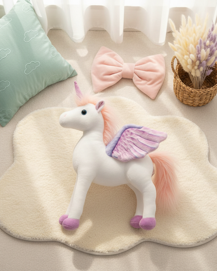 angel unicorn plush - flat-lay