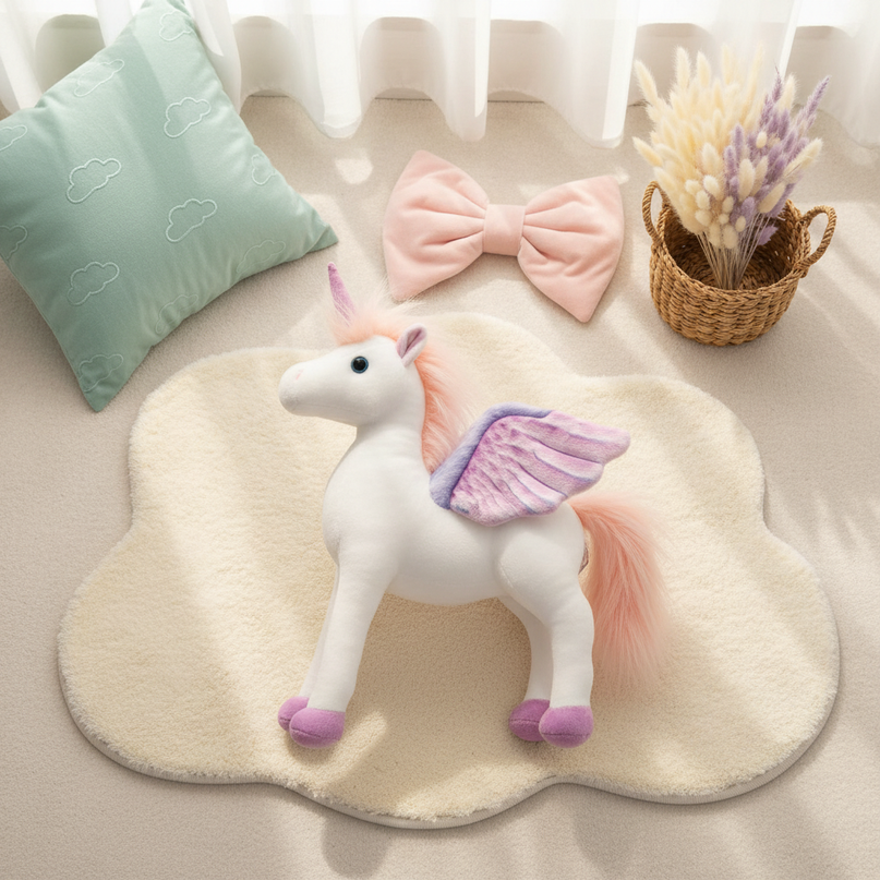 angel unicorn plush - flat-lay