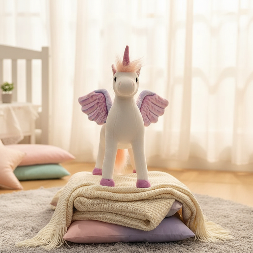 angel unicorn plush - lifestyle