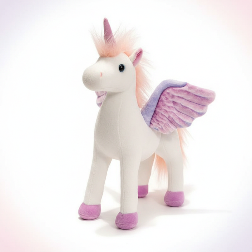 angel unicorn plush - white-bg