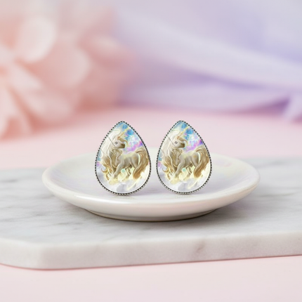 angelic unicorn earrings - lifestyle