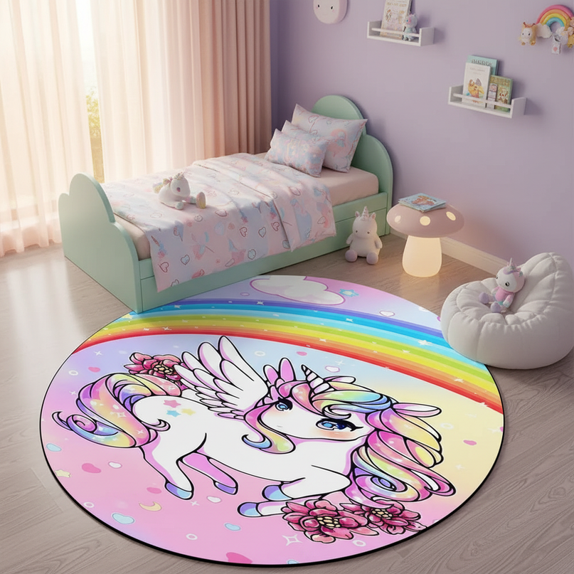 anime unicorn rug - lifestyle