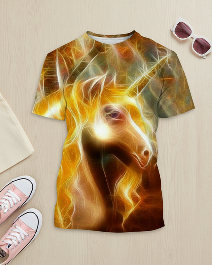 artistic unicorn shirt - flat-lay