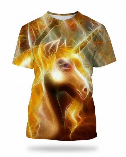 artistic unicorn shirt - white-bg