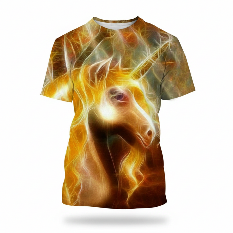 artistic unicorn shirt - white-bg
